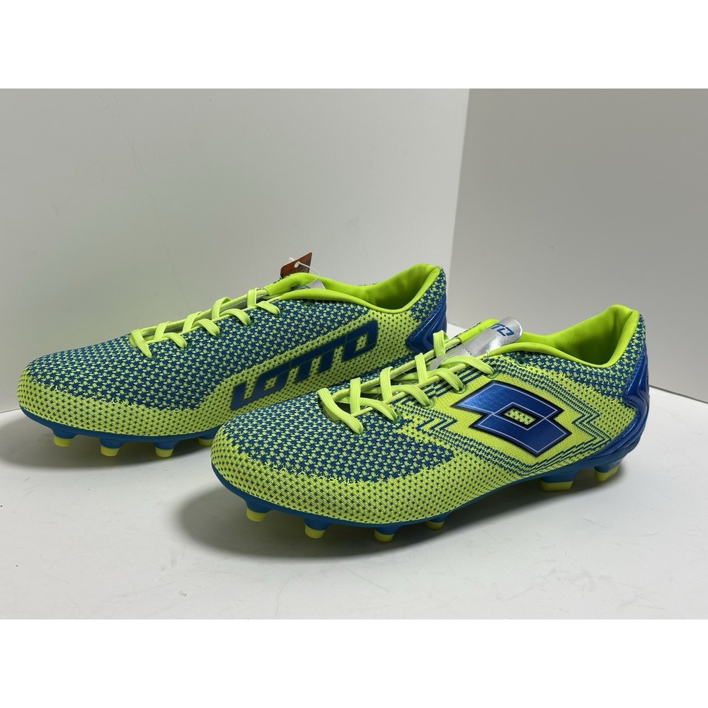 Lotto Maestro 100 IV FG Men's Soccer Cleats, Green & Blue, Size 11‎